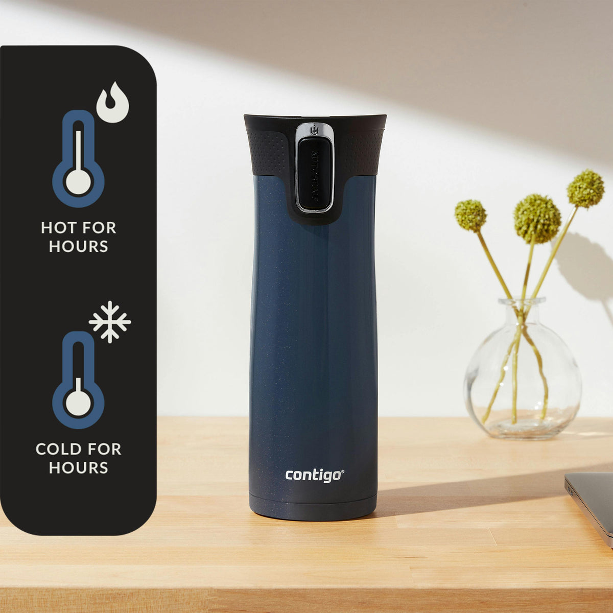 Contigo® AUTOSEAL® West Loop Vacuum-Insulated Stainless Steel Travel Mug with Easy-Clean Lid, 20oz