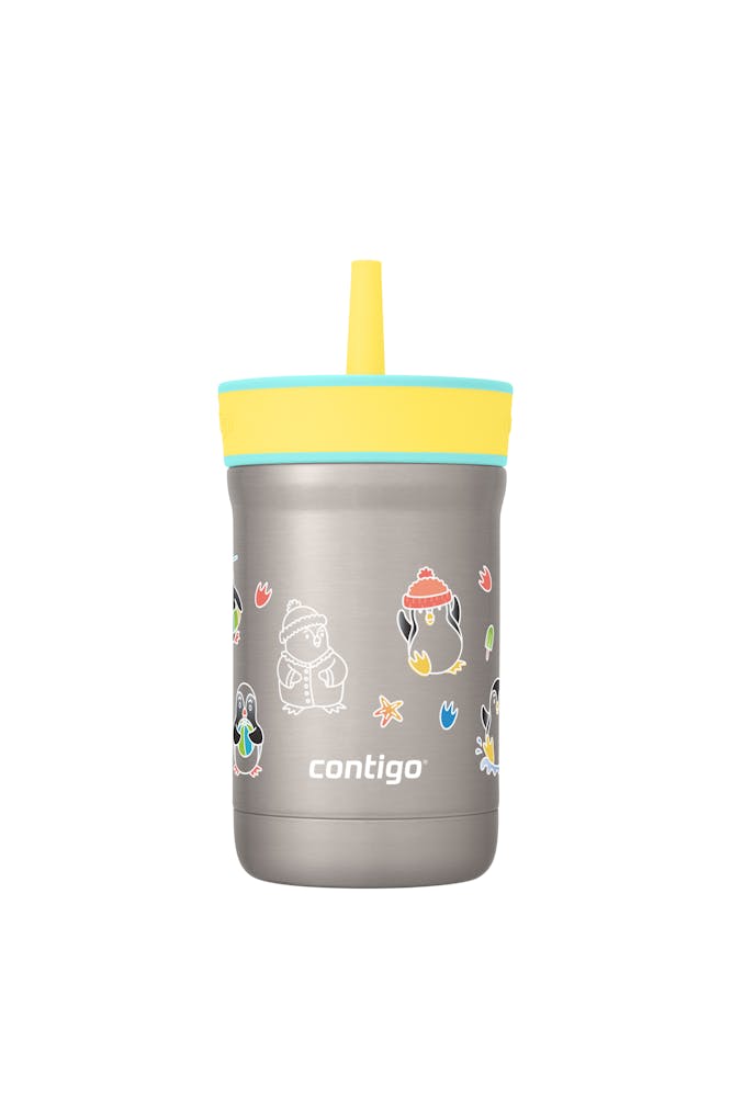 Kids Leighton Spill-Proof Stainless Steel Tumbler with Straw, 12oz P0