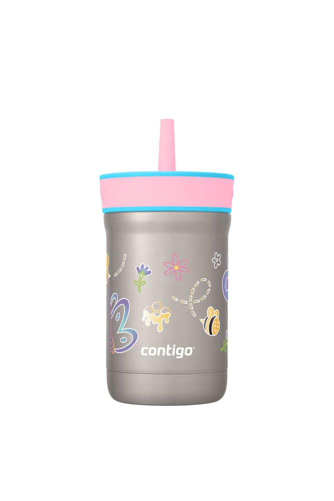 Kids Leighton Spill-Proof Stainless Steel Tumbler with Straw, 12oz P0